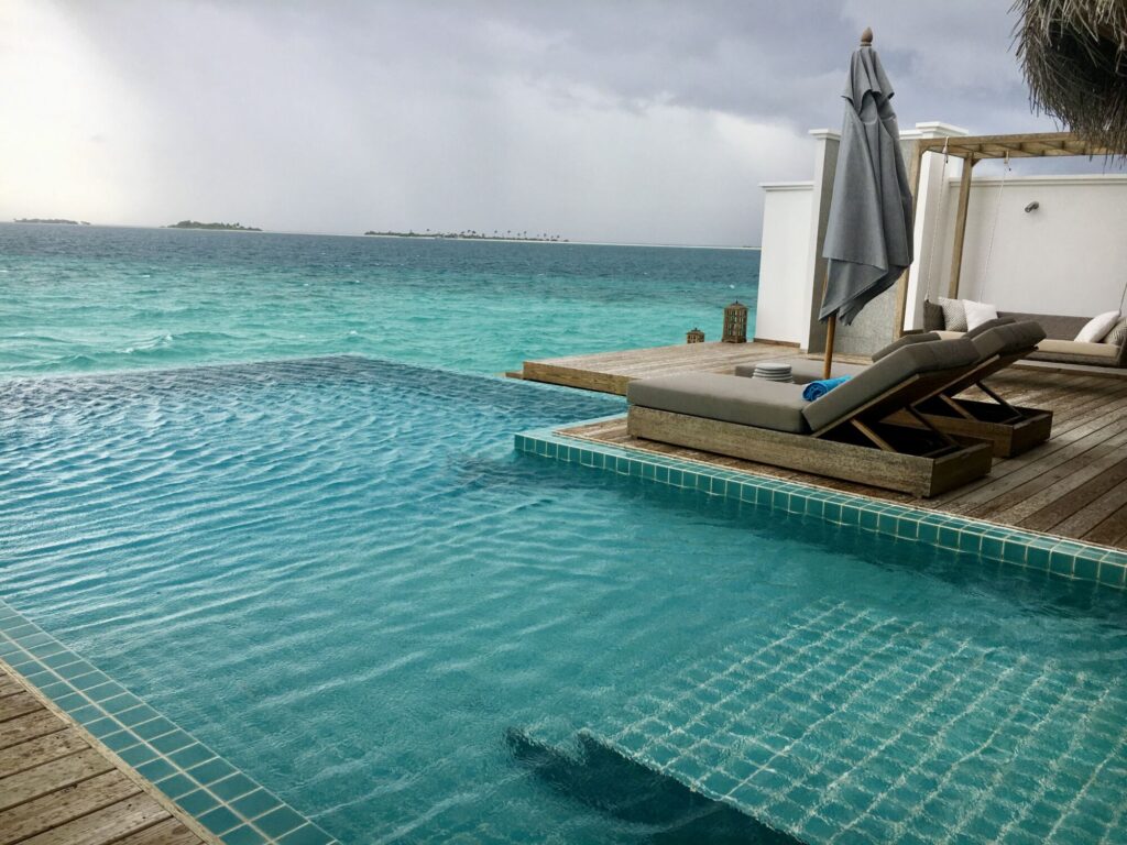 Deštivé počasí na&nbsp;Maledivách.